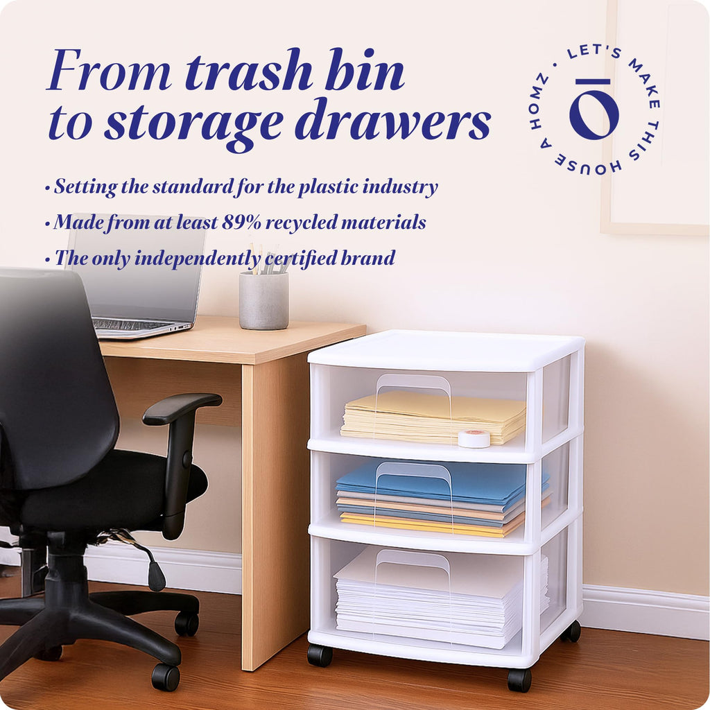 3-Tier Storage Cart with Removable Wheels Z170