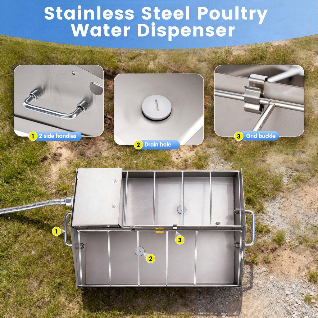 Automatic Chicken Waterer and Feeder Set O8821