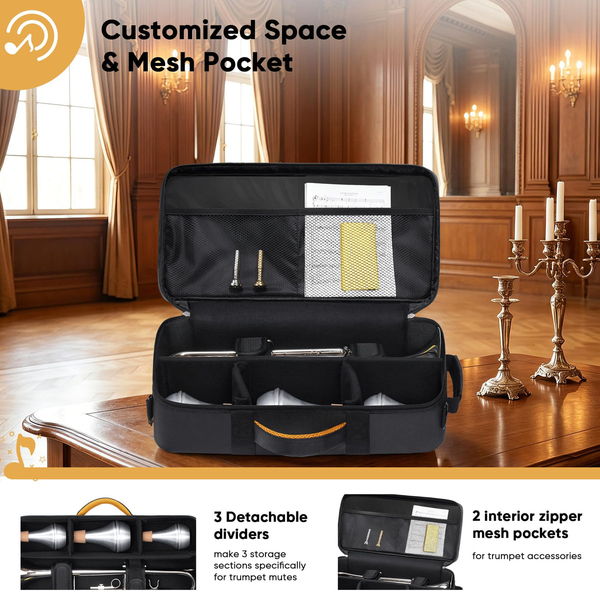 Padded Trumpet Gig Bag with Multi-Pocket Z570