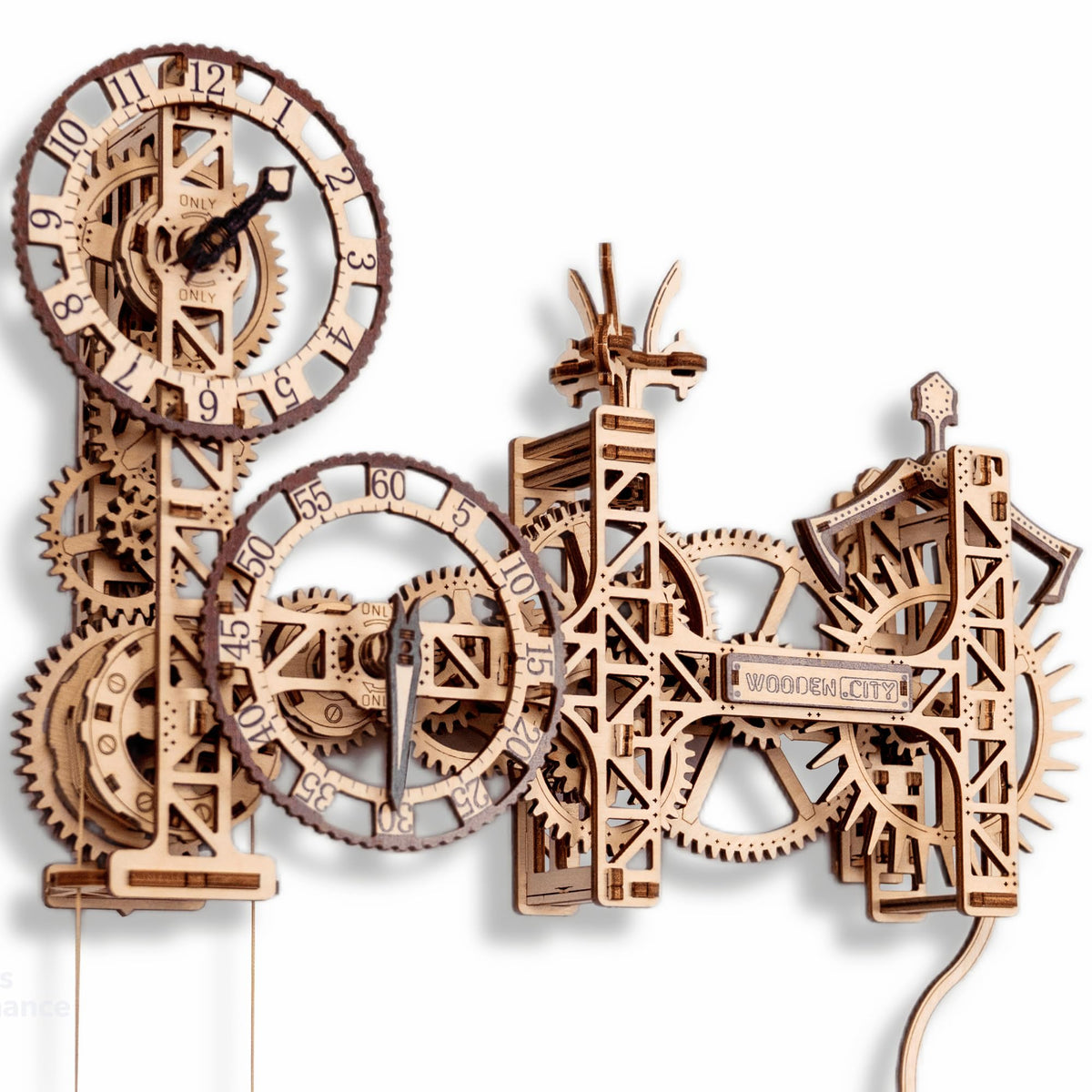 3D Wooden Clock Puzzle Building Kit with 257 Pieces R6278