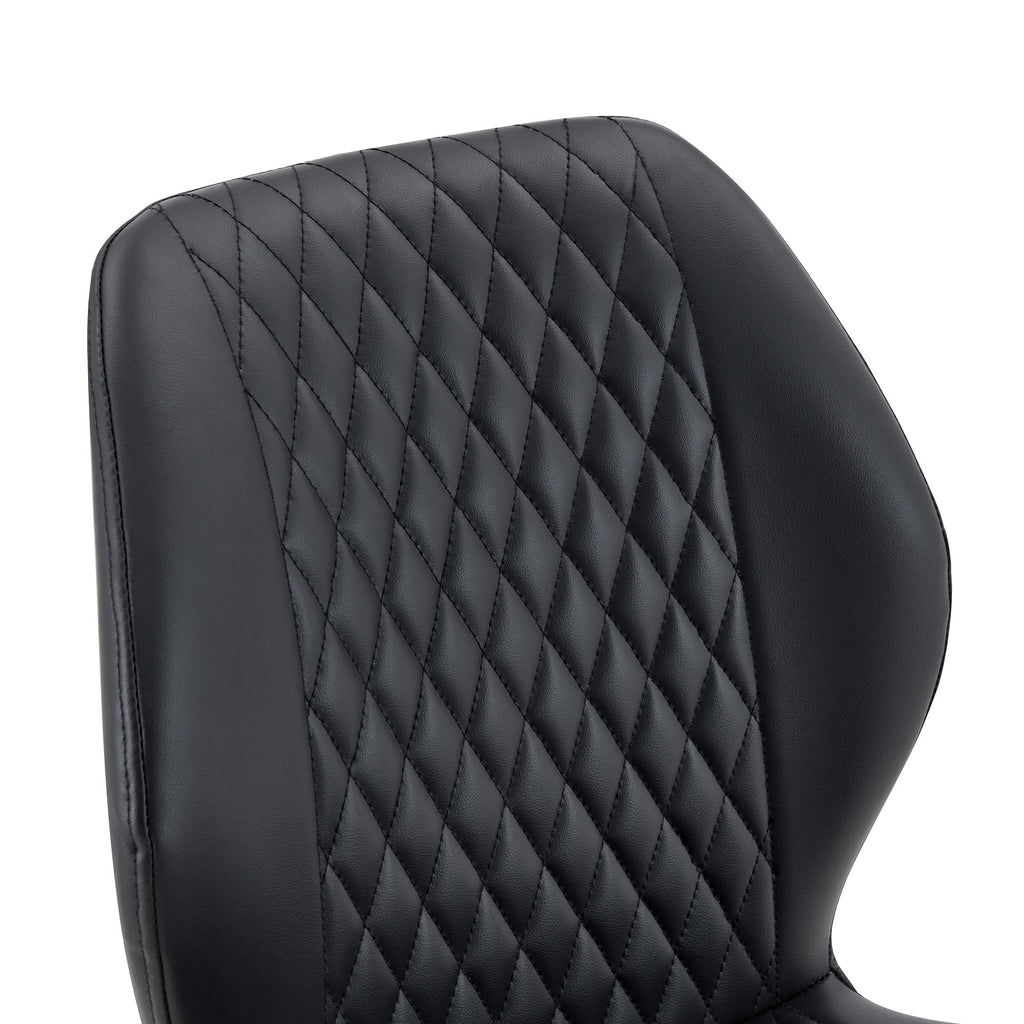 Set of 4 Black Upholstered Dining Chairs W351
