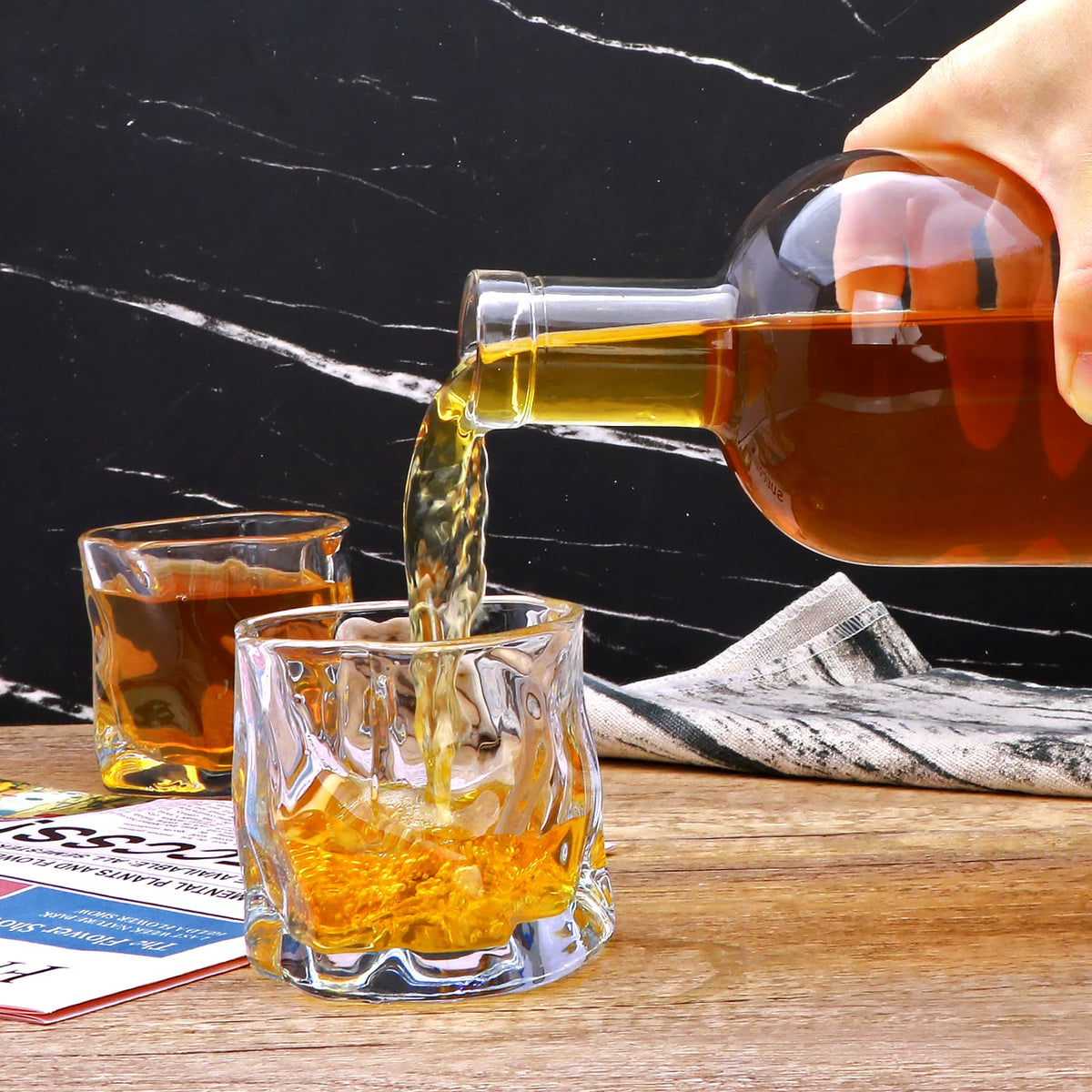 Clear Glass Bottles with T-Top Cork U5793