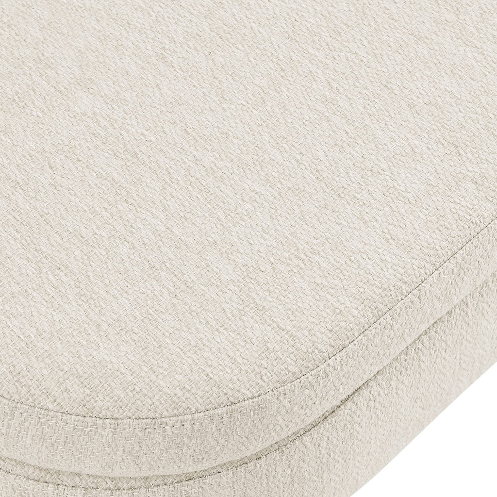 43.5" Beige Linen Storage Ottoman Bench S115