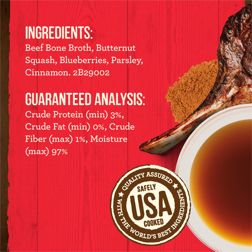 Grain Free Beef Bone Broth Dog and Cat Food Topper 16 oz R135