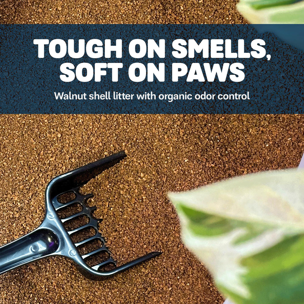 Walnut Shells Cat Litter, Multi-Cat, Unscented, 26 Lbs W488