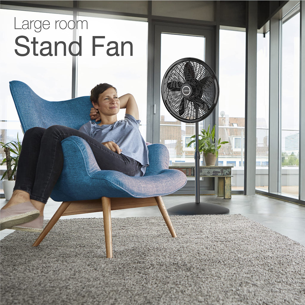 Oscillating Pedestal Fans with Adjustable Height, Timer, Remote Control and 3 Speeds H860871