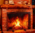 Black Single Panel Wrought Iron Fireplace Screen B39604