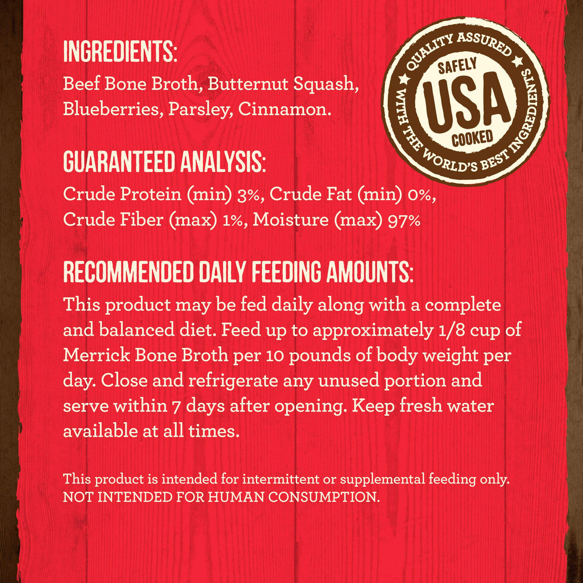 Grain Free Beef Bone Broth Dog and Cat Food Topper 16 oz R135